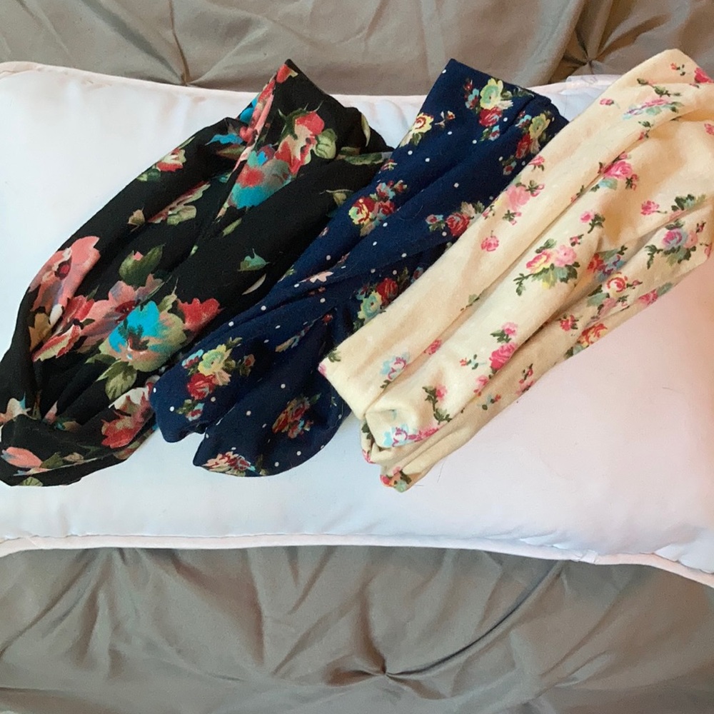 Set of 3 Floral Headbands